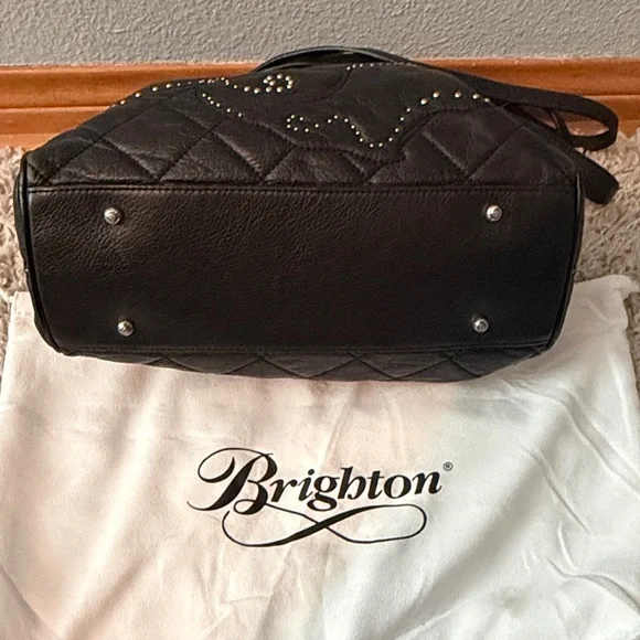 Brighton Black Embellished Women's Bag with Dust Bag - Picture 5 of 8